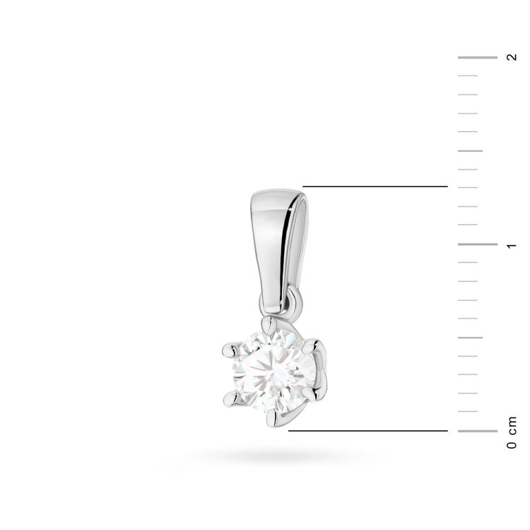 Klasyczna zawieszka z białego złota z diamentem laboratoryjnym 0,40ct Lab Diamonds Z0575.B3.LDW.02 marko