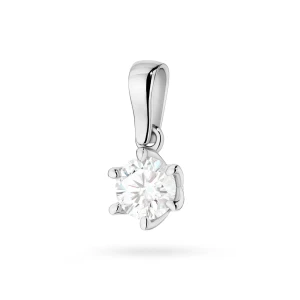 Klasyczna zawieszka z białego złota z diamentem laboratoryjnym 0,70ct Lab Diamonds