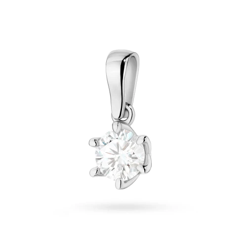 Klasyczna zawieszka z białego złota z diamentem laboratoryjnym 0,70ct Lab Diamonds