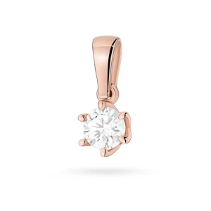 Klasyczna zawieszka z różowego złota z diamentem laboratoryjnym 0,40ct Lab Diamonds