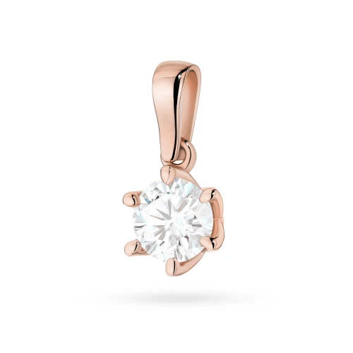Klasyczna zawieszka z różowego złota z diamentem laboratoryjnym 1,00ct Lab Diamonds