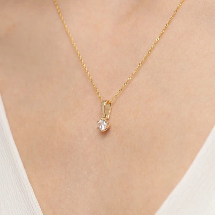 Klasyczna złota zawieszka z diamentem 0,30ct żółte złoto Z0575.Z3.DIW.01 marko