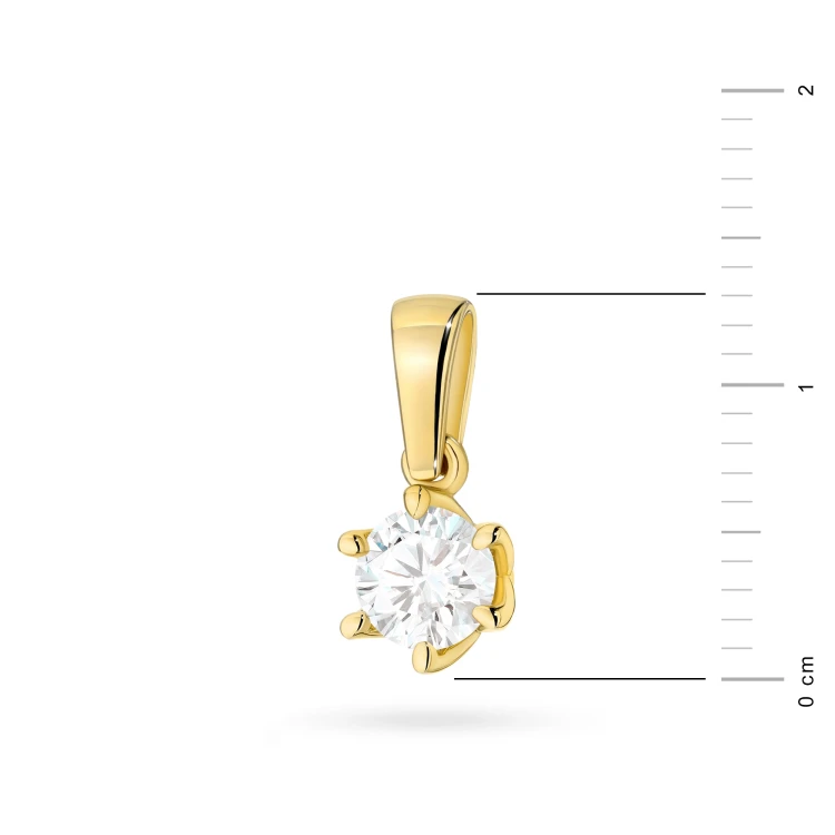 Klasyczna zawieszka z żółtego złota z diamentem laboratoryjnym 0,50ct Lab Diamonds Z0575.Z3.LDW.03 marko