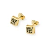 Kolczyki K0036 z czarnymi diamentami żółte złoto K0036.Z3.DIB.01 marko