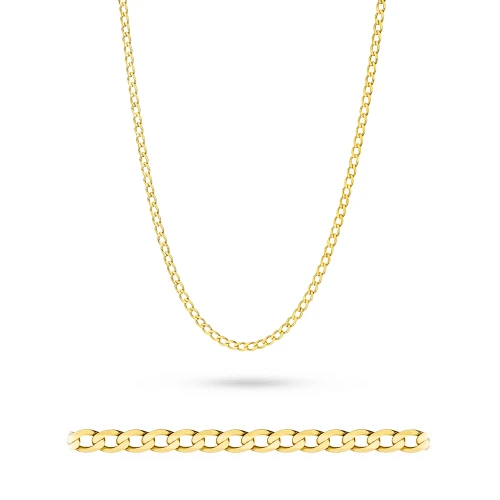 Srebrny pozłacany łańcuszek Pancerka pr.925 L220-925-Z marko