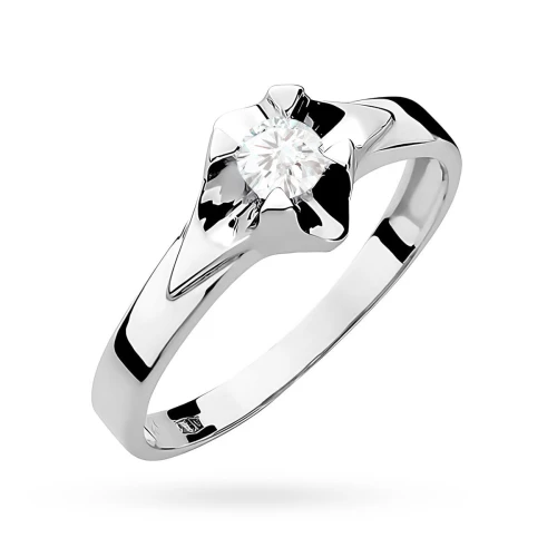 Pierścionek z białego złota z diamentem laboratoryjnym 0,30ct Lab Diamonds oprawa kwiat gwiazda W0155.B3.LDW.05 marko