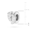 Srebrna zawieszka stópki z cyrkoniami Charms Z724-925-BS marko