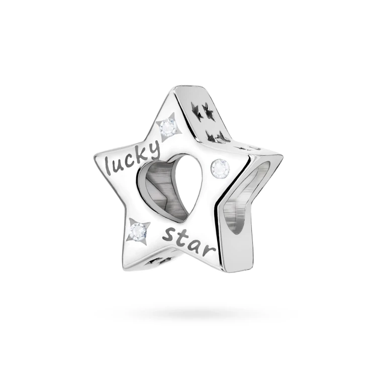 Srebrna zawieszka gwiazda z cyrkoniami Charms Z725-925-BS marko