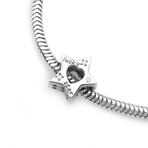 Srebrna zawieszka gwiazda z cyrkoniami Charms Z725-925-BS marko