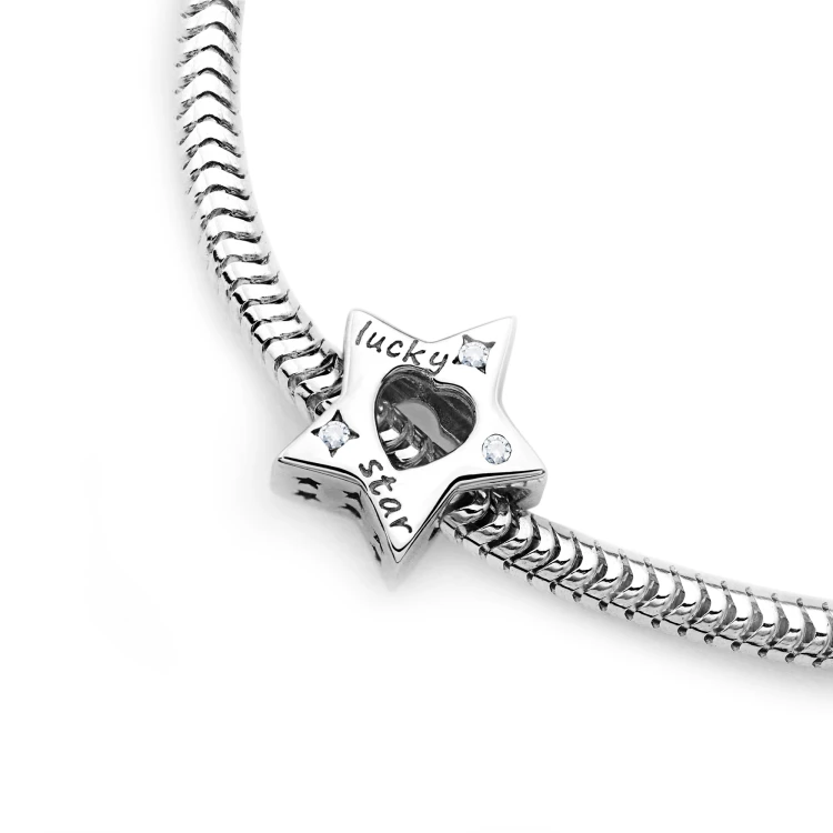 Srebrna zawieszka gwiazda z cyrkoniami Charms Z725-925-BS marko