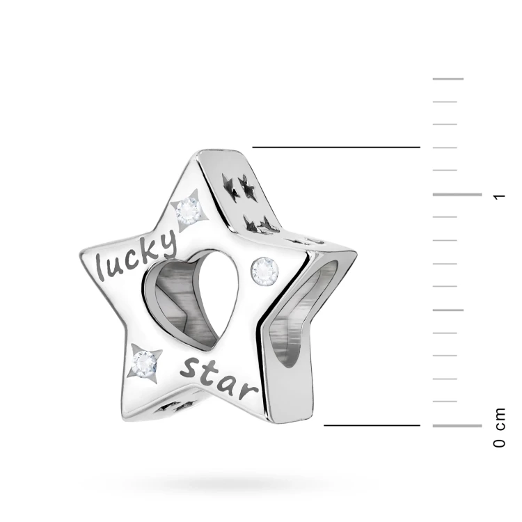 Srebrna zawieszka gwiazda z cyrkoniami Charms Z725-925-BS marko