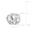 Srebrna zawieszka dwa serca z cyrkoniami Charms Z726-925-BS marko