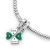 Srebrna zawieszka podwójna zielona koniczyna z cyrkoniami dla przyjaciól Best Friends dwa serca Charms Z728-925-ZS marko