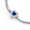 Srebrna zawieszka wisiorek serce granatowa cyrkonia Charms Z729-925-GS marko