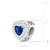 Srebrna zawieszka wisiorek serce granatowa cyrkonia Charms Z729-925-GS marko