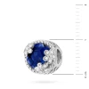 Srebrna zawieszka okrągły koralik granatowa cyrkonia Charms Z730-925-GS marko