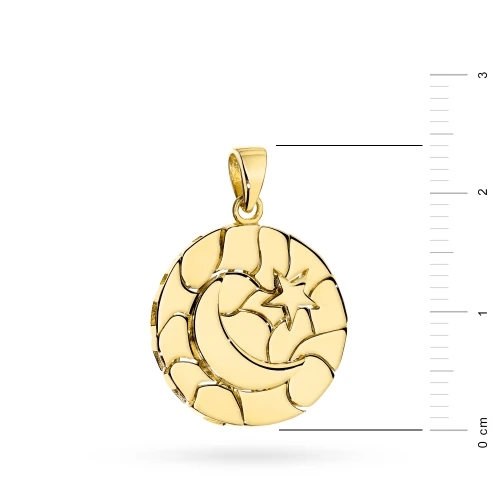 Złota ruchoma zawieszka księżyc i gwiazdka Virino Z-GW-394-585 marko