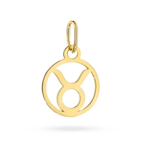 Złota zawieszka znak zodiaku byk Zodiak
