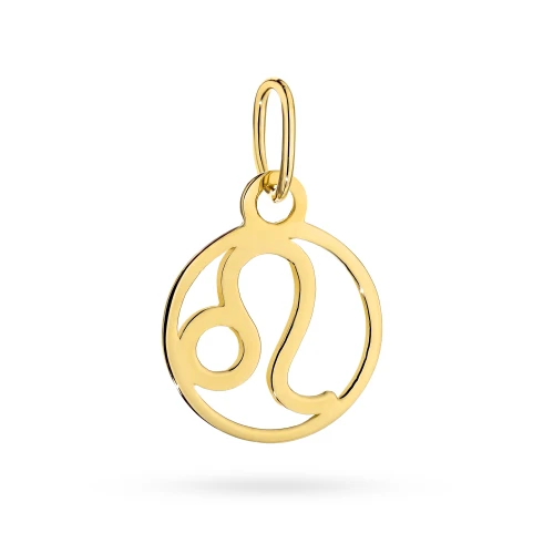 Złota zawieszka znak zodiaku lew Zodiak