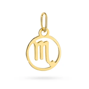 Złota zawieszka znak zodiaku skorpion Zodiak