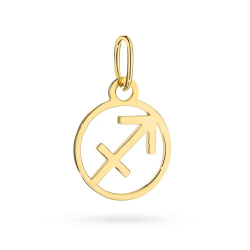 Złota zawieszka znak zodiaku strzelec Zodiak