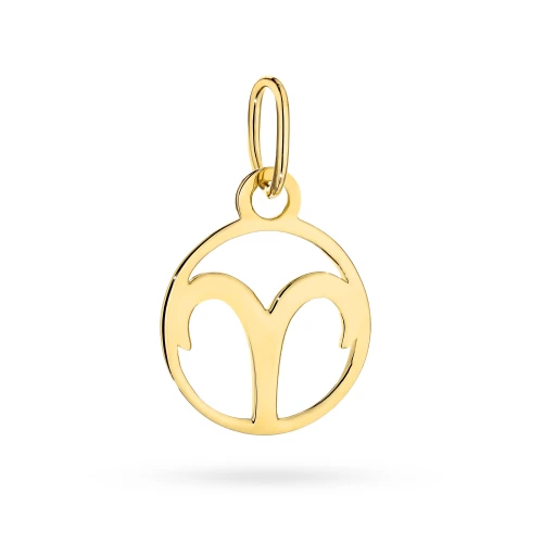 Złota zawieszka znak zodiaku baran Zodiak