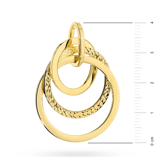 Złota zawieszka koła diamentowane zdobienie Supreni Z-GW-409-585 marko