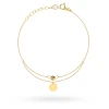 Złota bransoletka diamentowana kulka blaszka moneta Iluvia B1440-585-B marko