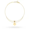 Złota bransoletka diamentowana kulka kwiatek Virino B1442-585-B marko