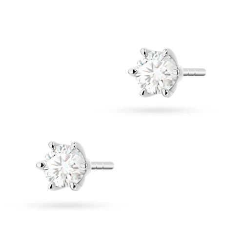Klasyczne kolczyki z białego złota z diamentami 2 x 0,30ct K0575.B3.DIW.01 marko
