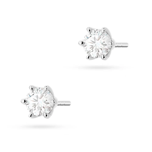 Klasyczne kolczyki z białego złota z diamentami 2 x 0,40ct K0575.B3.DIW.02 marko