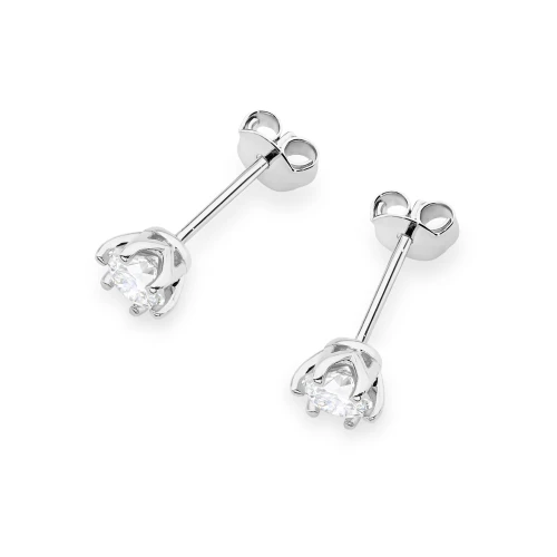 Klasyczne kolczyki z białego złota z diamentami 2 x 0,40ct K0575.B3.DIW.02 marko