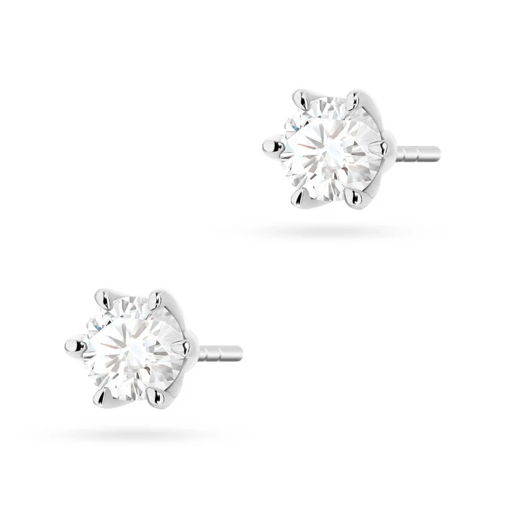 Klasyczne kolczyki z białego złota z diamentami 2 x 0,50ct K0575.B3.DIW.03 marko