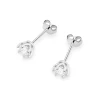 Klasyczne kolczyki z białego złota z diamentami 2 x 0,50ct K0575.B3.DIW.03 marko