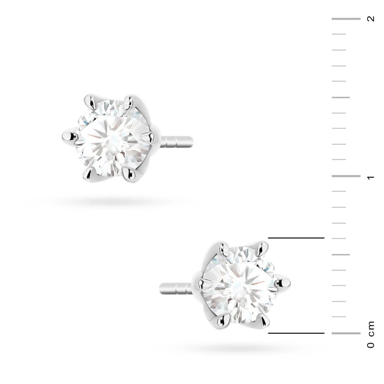 Klasyczne kolczyki z białego złota z diamentami 2 x 0,50ct K0575.B3.DIW.03 marko