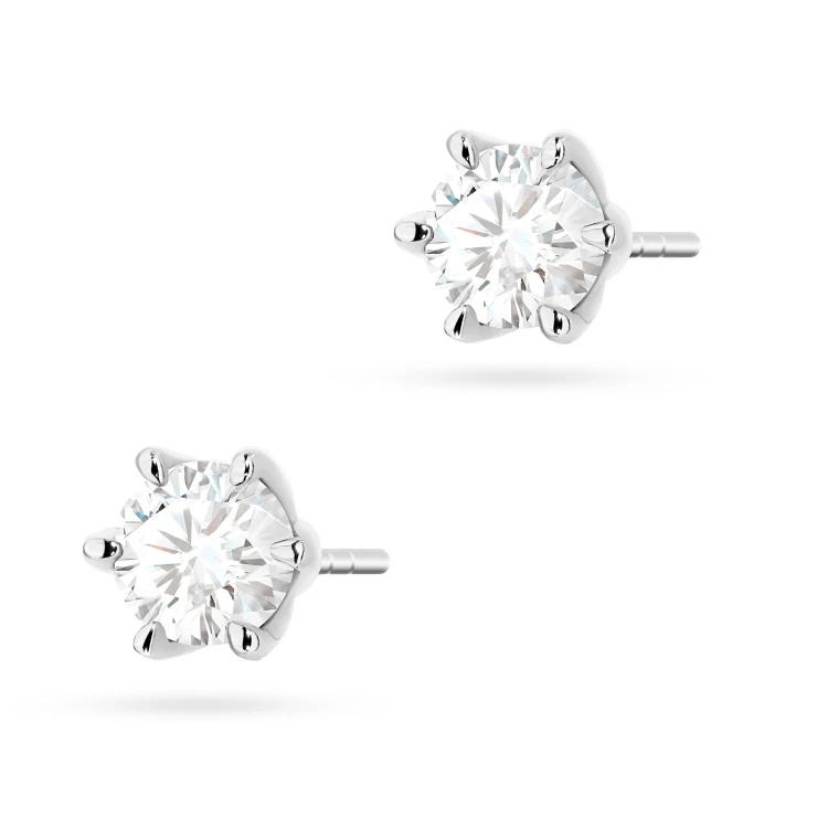 Klasyczne kolczyki z białego złota z diamentami 2 x 0,70ct K0575.B3.DIW.04 marko