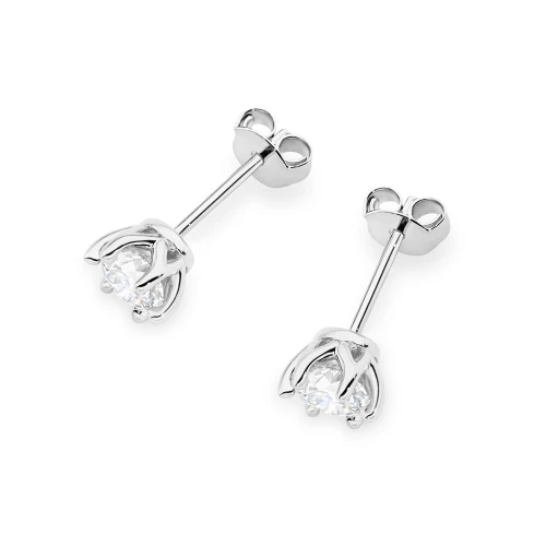 Klasyczne kolczyki z białego złota z diamentami 2 x 0,70ct K0575.B3.DIW.04 marko