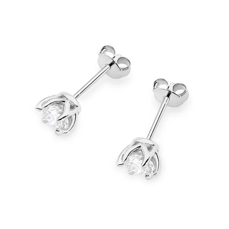 Klasyczne kolczyki z białego złota z diamentami 2 x 0,70ct K0575.B3.DIW.04 marko