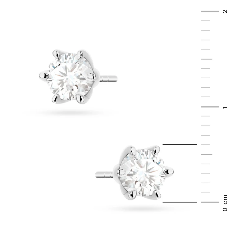 Klasyczne kolczyki z białego złota z diamentami 2 x 0,70ct K0575.B3.DIW.04 marko