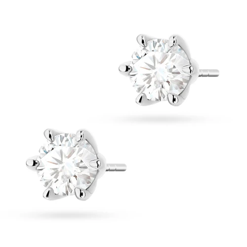 Klasyczne złote kolczyki z diamentami 2 x 1,00ct białe złoto K0575.B3.DIW.05 marko