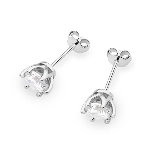Klasyczne złote kolczyki z diamentami 2 x 1,00ct białe złoto K0575.B3.DIW.05 marko