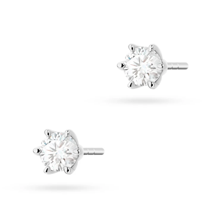 Klasyczne kolczyki z białego złota z diamentami laboratoryjnymi Lab Diamonds 2 x 0,30ct K0575.B3.LDW.01 marko