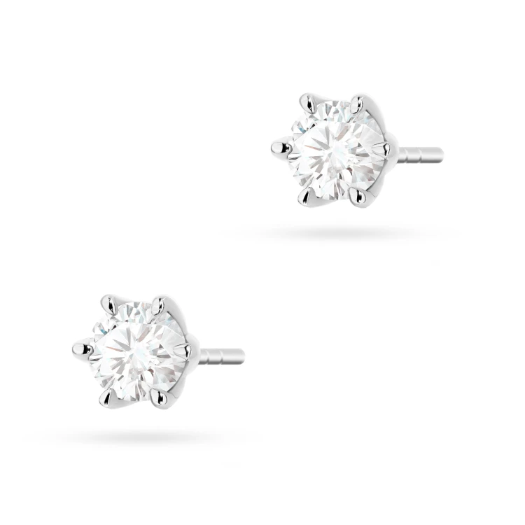 Klasyczne kolczyki z białego złota z diamentami laboratoryjnymi Lab Diamonds 2 x 0,40ct K0575.B3.LDW.02 marko