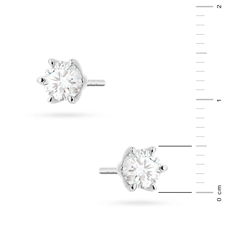 Klasyczne kolczyki z białego złota z diamentami laboratoryjnymi Lab Diamonds 2 x 0,40ct K0575.B3.LDW.02 marko