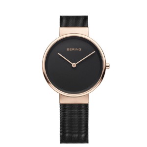 Zegarek damski Bering Classic 14531-166 czarna bransoleta mesh