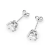 Klasyczne złote kolczyki z diamentami laboratoryjnymi Lab Diamonds 2 x 1,00ct białe złoto K0575.B3.LDW.05 marko