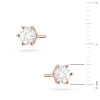 Klasyczne kolczyki z różowego złota z diamentami laboratoryjnymi Lab Diamonds 2 x 0,40ct K0575.R3.LDW.02 marko