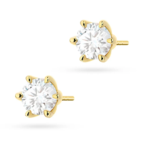 Klasyczne złote kolczyki z diamentami 2 x 1,00ct żółte złoto K0575.Z3.DIW.05 marko