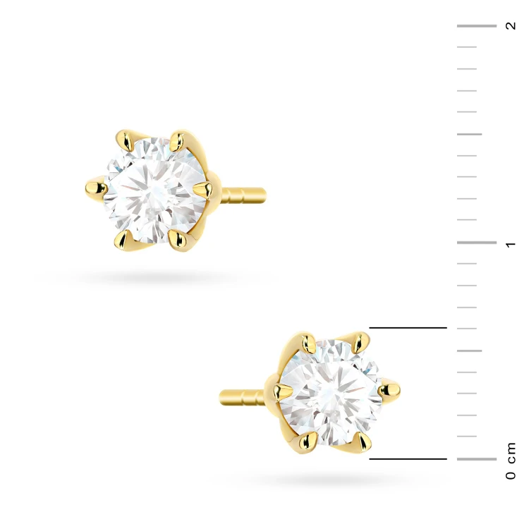Klasyczne złote kolczyki z diamentami laboratoryjnymi Lab Diamonds 2 x 0,50ct K0575.Z3.LDW.03 marko
