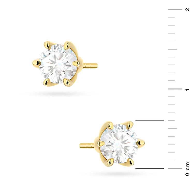 Klasyczne złote kolczyki z diamentami laboratoryjnymi Lab Diamonds 2 x 0,70ct K0575.Z3.LDW.04 marko